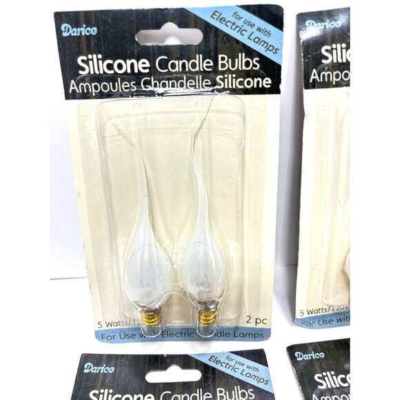 Darice 5W Silicone Candle Bulbs E12 Base Electric Candelabra Light 9 Packs! NEW - Picture 5 of 6